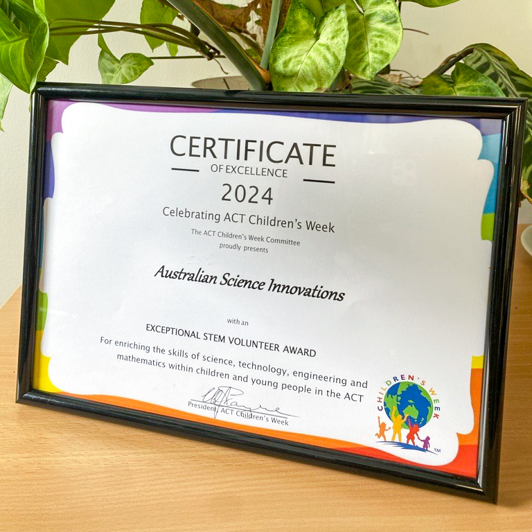 Australian Science Innovations proud recipient of the Exceptional STEM Volunteer Award for 2024 image