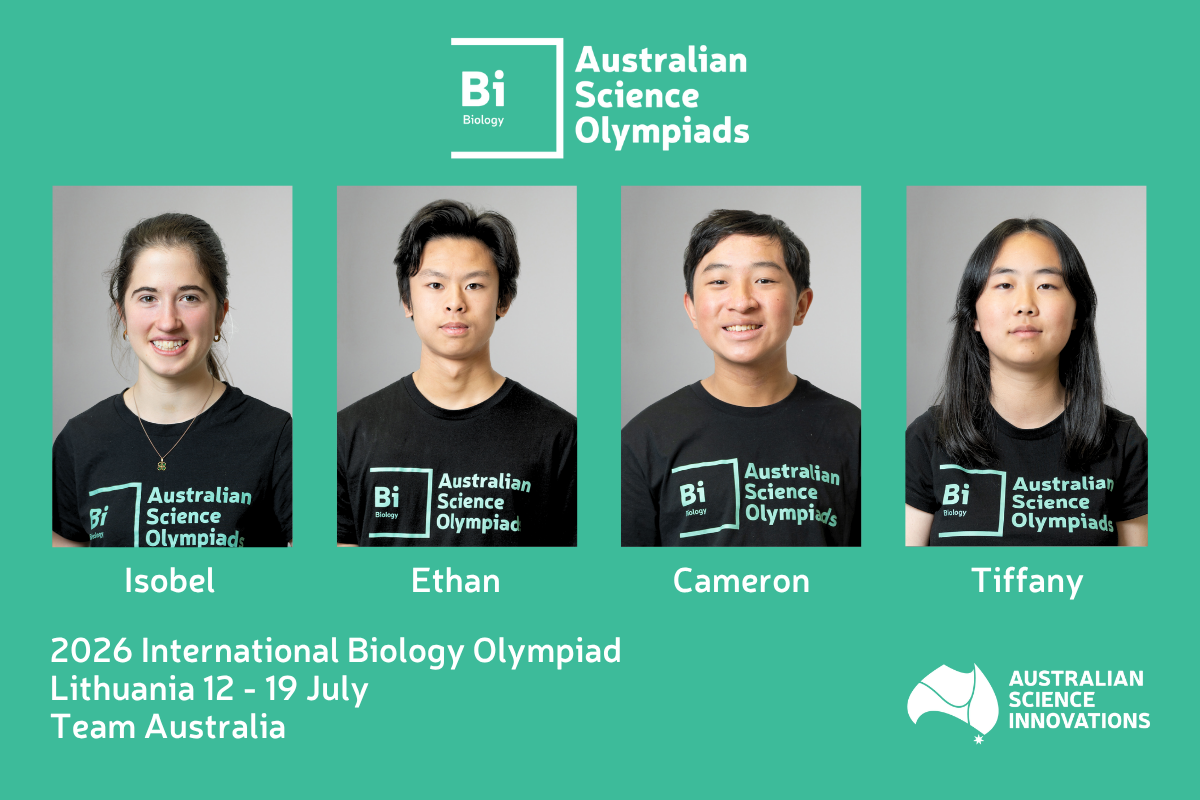 Introducing the team representing Australia at the 2026 International Biology Olympiad! image