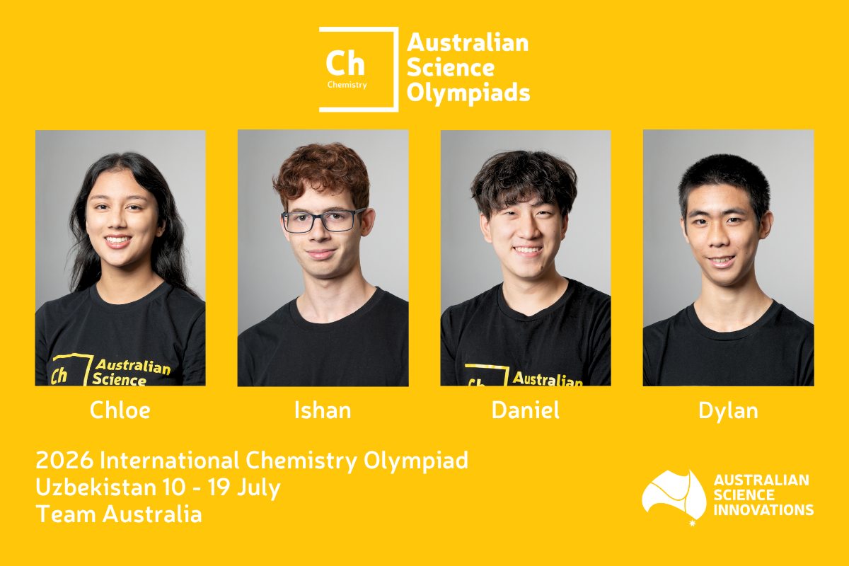 Introducing the team representing Australia at the 2026 International Chemistry Olympiad! image