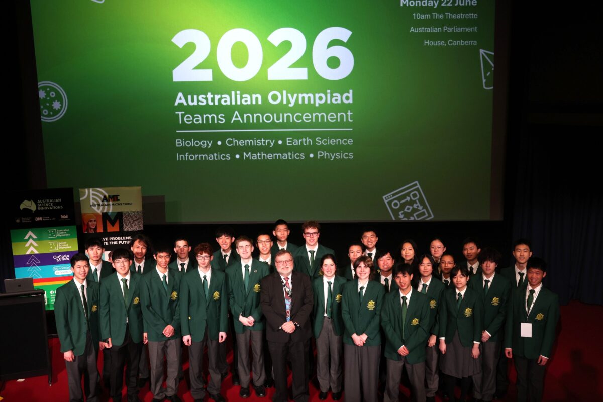 Australia’s Chief Scientist, Professor Tony Haymet congratulates the 27 high school students selected to represent Australia at the International Science Olympiads at the 2026 Australian Olympiad Teams Announcement.